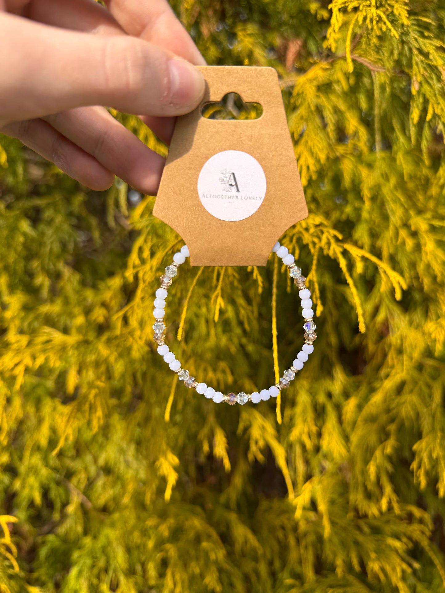 White Customizable Bracelet