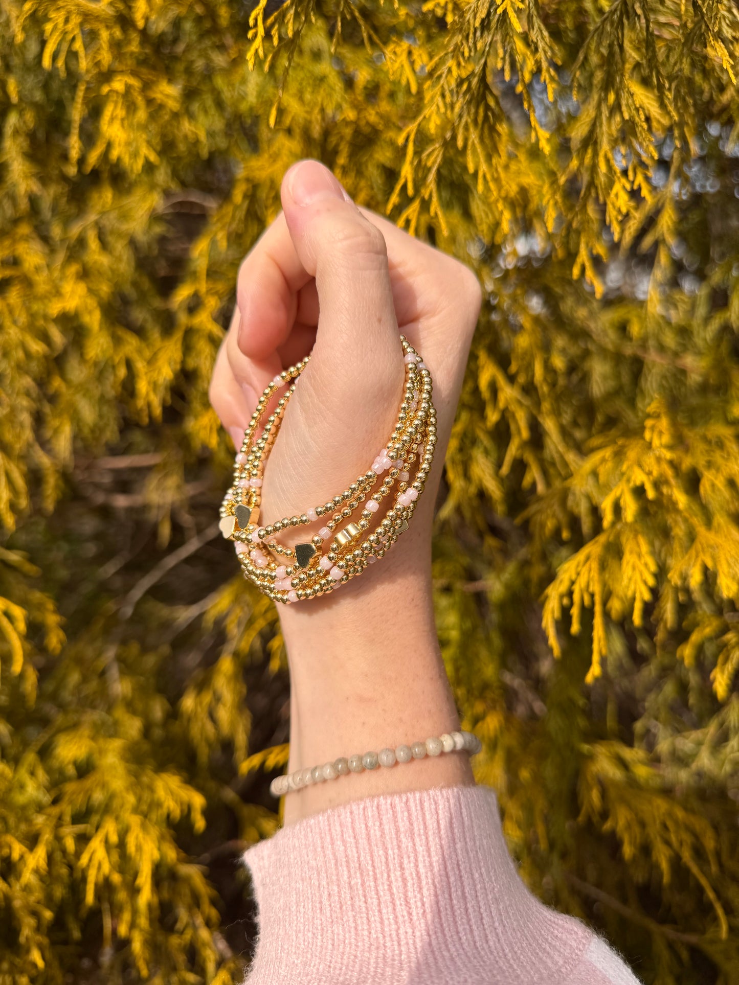 14k Gold Plated Heart Bracelet